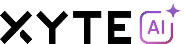 xyte ai logo black color